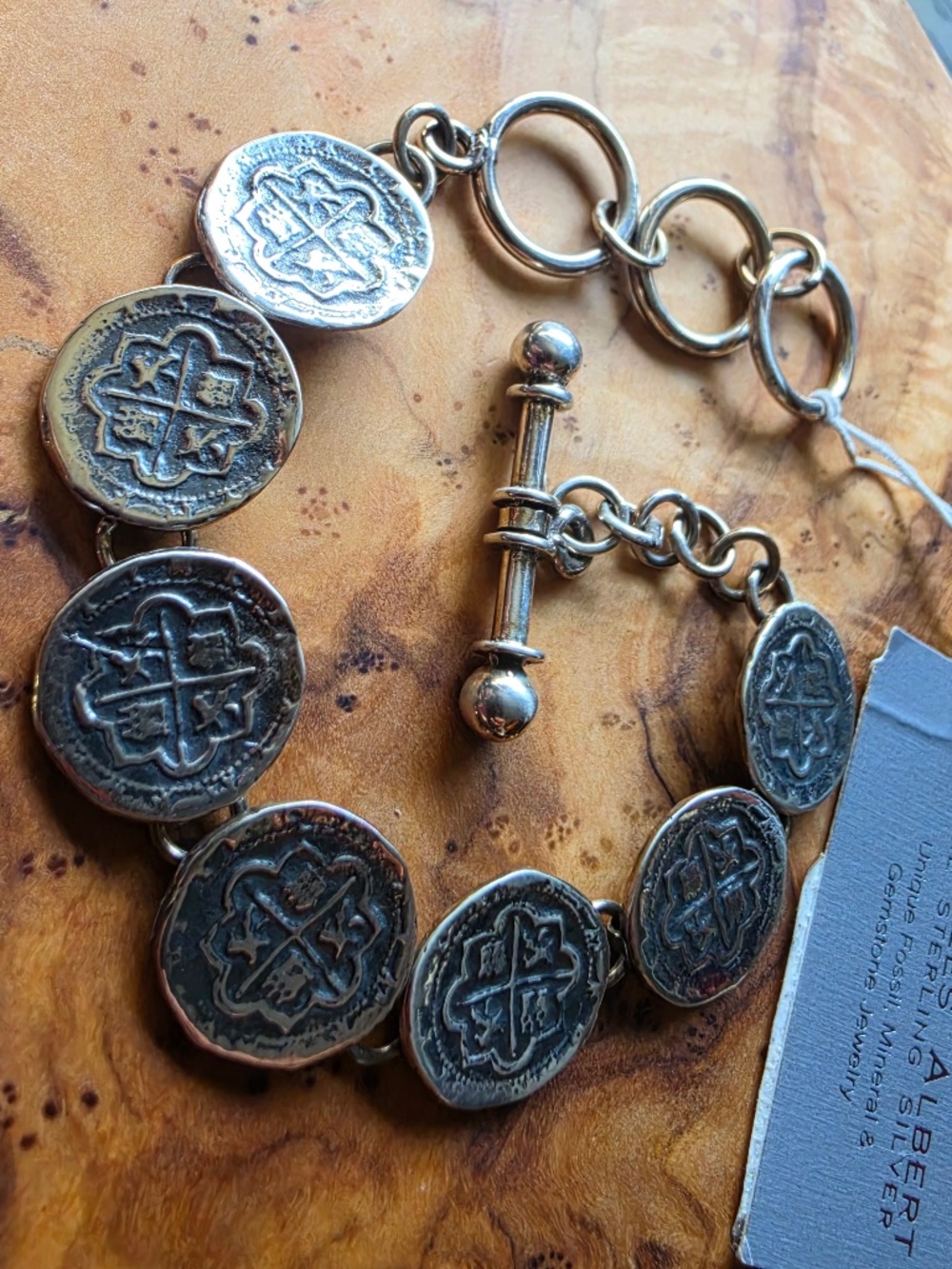 New (Sold Out!) Sterling Silver Replica Treasure Coin Bracelet